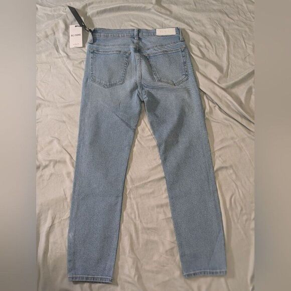 👖 MSRP $265 RE/DONE Comfort Stretch 90's High Rise Ankle Crop Jean Size 27 - Picture 8 of 12